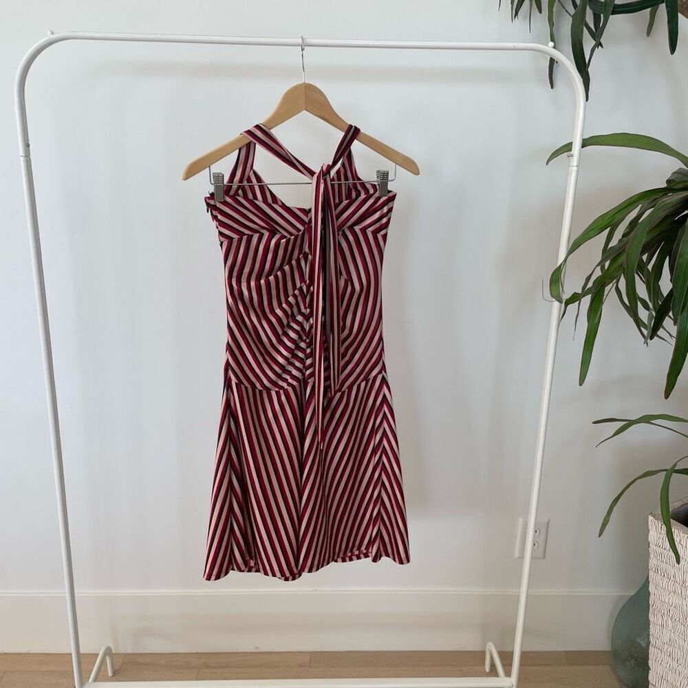 Vintage Betsey Johnson Striped Dress Black 90’s Tag - Picture 2 of 4